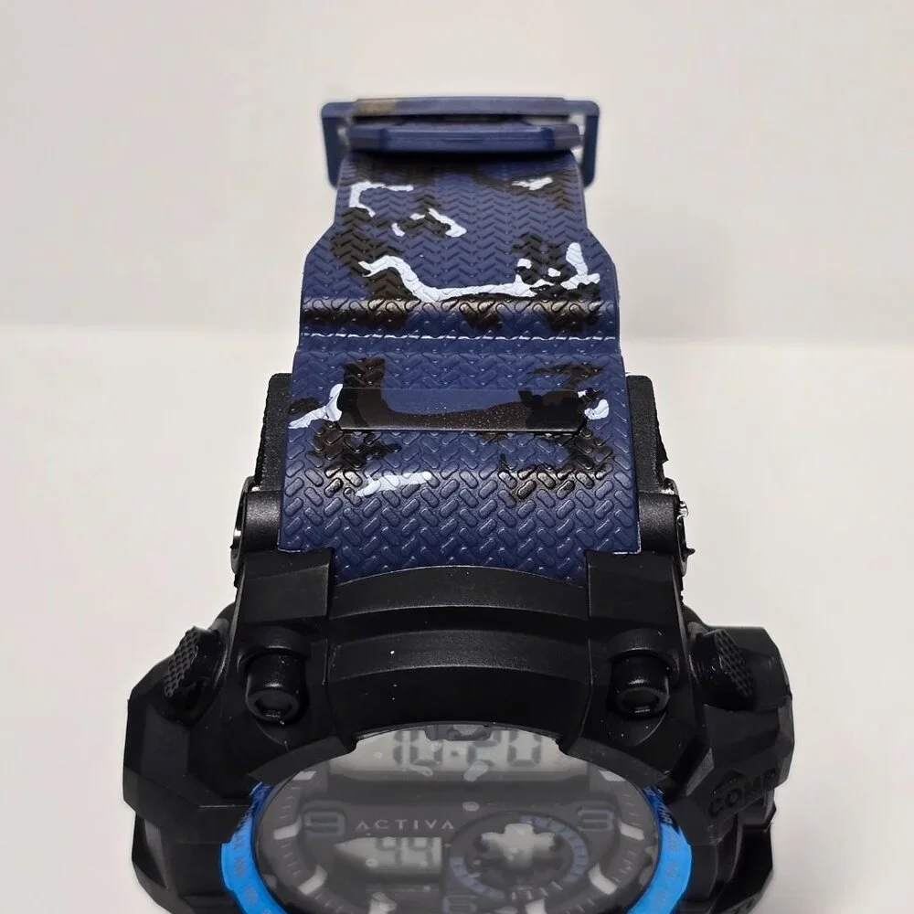 Activa Endurance X Invicta Men's Digital Watch - 54.5mm. Blue Camo (ACW435-003)
